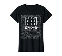47th Birthday Matrix Determinant Math Nerd Funny Value Graphic T-Shirt, Women, Black, M