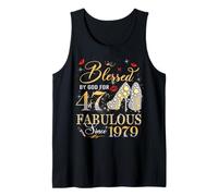 47th Birthday Queen Blessed by God 47 Fabulous Since 1979 Tank Top