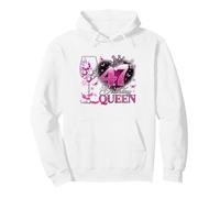 47th Birthday Queen Pink Wine 47 Years Old Women Girls Pullover Hoodie