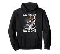 47th Birthday The Bear Legends October 1978 47 Years Old Men Pullover Hoodie