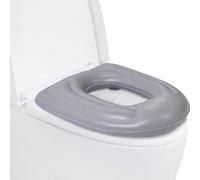 47x40x11cm PVC Raised Toilet Seat Inflatable Seat Cushion Donut Pillow with Suction Base Adjustable Height for Elderly Disabled Pressure Relief for Coccyx Pain Bedsores