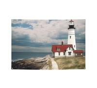 47x71in Banner Wall Hanging Backdrop Banner Large Party Banner Sign Lighthouse Backdrop Poster Party Backdrops For New Year Graduation Wedding Birthday Party Decor