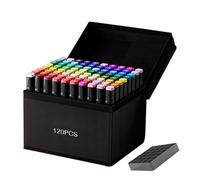 48-120 Colored Markers Pen Set - Permanent Art Markers Thoughts, Tip Graphic Marker | Twin Tip Alcohol Brush Markers for Drawing Painting r