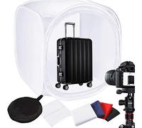 48''/120cm Photo Studio Shooting Tent Light Cube Diffusion Soft Box Kit with 4 Colors Backdrops Red Dark Blue Black White, Lightbox Photo Box Studio Shooting Tent for Photography