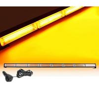 48“ 144W Cob Led Emergency Warning Hazard Flash Strobe Beacon Light Bar Amber