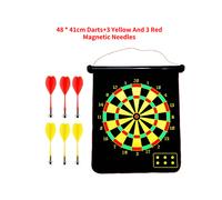(48*41cm/18.90*16.14in) Doublesided Magnetic Darts Board Game Set With 6 Darts For Children And Adults