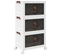 (48.5 x 29.5 x 86 cm) vidaXL Stackable Storage Box with Wheels Storage Container Stackable BinTruck