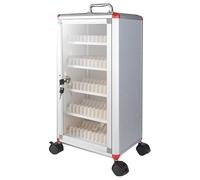 48/60/72 Slots Cell Phone Storage Box, Aluminum Alloy Locking Phone Locker with Wheels for School and Office