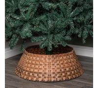 48/70cm Samuel Alexander Large KD Plastic Wicker Tree Skirt in Brown
