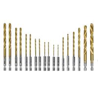 48-89-4680 18-Piece for Milwau-kee Shockwave Impact Duty Thunderbolt Titanium Drill Bit Set