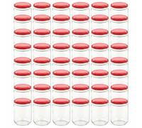 Jam Jars Glass 230ml 6.5x9cm Clear Glass 48pcs Gold Lid Sealed Wide Mouth Sealer