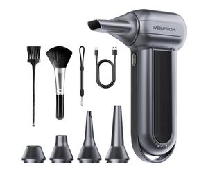 [£48.99 after promotion]WOLFBOX MF100 Compressed Air Duster 150000RPM Super Power Electric Air Duster Rechargeable Long-Life Air Blower