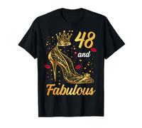 48 And Fabulous 48 Years Old High Heels 48th Golden Birthday T-Shirt