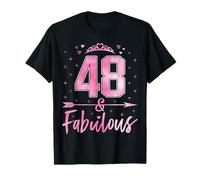 48 and Fabulous Cute Ladies 48th Birthday Women 48 Years Old T-Shirt