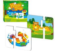 48 Animal Matching Puzzles with Error-Correction Mechanism Pre-Primer in 2 Pieces, Perfect for Preschool Learning (24 Blocks Double Sided)