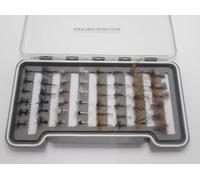48 Barbless Dry Trout Flies Boxed Set named patterns, see description, Good Summer collection, mixed sizes best dry flies