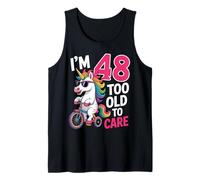 48 Birthday 48 Years Old 48th Men Women Unicorn Funny Tank Top