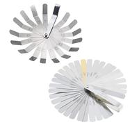 48 Blade Feeler Gauge Set Straight & Offset SAE Metric Automotive Measure