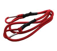 48" Bungee Elasticated Cord with Carabiner Hook Clips Tie Down - RED