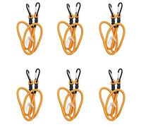 48” Bungee Rope with Carabiner Clips Cords Elastic Tie Down Fasteners 6pc