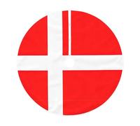 48" Christmas Tree Skirt 30 36 48 Inch - Denmark Danish Flag Print Holiday Party Mat Decorations for Xmas Home Decor