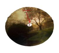 48" Christmas Tree Skirt â€“ Countryside Farm Print Holiday Party Mat Decorations for Xmas Home Decor Ornaments