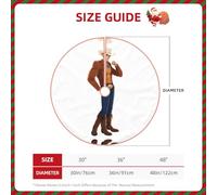 48" Christmas Tree Skirt – Festive Cool cowboy man Print Party Mat for Holiday Decor, Perfect for Xmas, Halloween, New Year