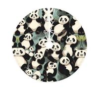 48" Christmas Tree Skirt â€“ Festive Lying giant pandas Print Party Mat for Holiday Decor, Perfect for Xmas, Halloween, New Year