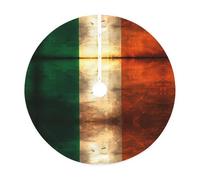 48" Christmas Tree Skirt – Festive Retro Irish flag Print Party Mat Decorations, Xmas Holiday Home Decor