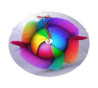 48" Christmas Tree Skirt â€“ No loop color collision Print Holiday Party Mat for Xmas Home Decor, Outdoor Indoor Festive Ornaments