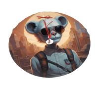 48" Christmas Tree Skirt â€“ Technology Cat People Print Holiday Party Mat for Xmas Home Decor, Outdoor Indoor Festive Ornaments