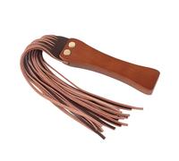 48 cm Horse Crop Genuine Leather Riding Whip Novelty Pole Play Whip Prop Equestrian Training Whip Crops Anti-Slip Wooden Handle Tassel Whip for Fancy Dress Cosplay, Horses Riding Show, Stage Acts