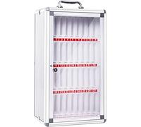 48 Compartment Lockable Cell Phone Storage Cabinet Wall Mounted Safe with Handle & Numbered EVA Drawers Perfect for Schools Factories & Exams One Color 36"