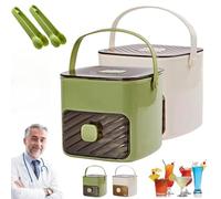 48 Cube Double-Deck Portable Ice Maker, Portable Ice Maker with Lid and Storage Box, Intelligent 2-in-1 Design, Quick Ice with Just One Touch for Home Kitchen (C)