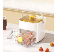 48 Cube Double-Deck Portable Ice Maker with Insulated Bag & Easy Press Lid,Silicone Outdo Trays,Counte,Produces 48