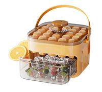 48 Cube Double-Deck Portable Ice Maker with Insulated Bag & Easy Press Lid,Silicone Trays,Counte,Produces 48 Ice Cubes,Stores Over 150 Cubes for DIY Whiskeys,Outdoors,Parties