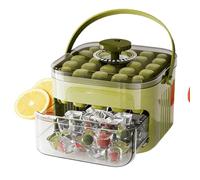48 Cube Double-Deck Portable Ice Maker with Insulated Bag & Easy Press Lid,Silicone Trays,Counte,Produces 48 Ice Cubes,Stores Over 150 Cubes for DIY Whiskeys,Outdoors,Parties
