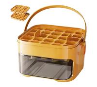 48 Cube Double-Deck Portable Ice Maker with Insulated Bag & Easy Press Lid,Silicone Trays,Counte,Produces 48 Ice Cubes,Stores Over 150 Cubes for DIY Whiskeys,Outdoors,Parties