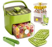 48 Cube Ice Maker with Ice Bin, 2026 Portable Compact Countertop Design & Storage Drawer | One-Touch Operation for Home, Office,Household & Outdoor Use (Green)