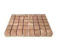 48 Cubes 1.2"/ 30 mm Wooden Blocks Bundle Set Oak Wood Natural ECO Bricks