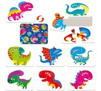 48 Dinosaurs Matching Puzzles with Error-Correction, Self-correcting Puzzle Match Game Educational Matching Puzzles for Toddlers Kindergarten, Dinosaur-Themed Learning Games Toys for 2 Years Old