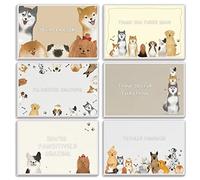 48 Dog Thank You Card Set, Dog Pun Note Cards Pack with Envelopes, Puppy Greeting Notecards Bulk, Cute Boxed Assortment Quip Cards for Gratitude, Recognition, Appreciation, 4 x 6 in