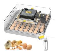 48 Egg Incubator Fully Automatic Incubator Electric Egg Brooding with Humidity &Temperature Control, Automatic Egg Turning, Egg Candler Incubator for Chicken Duck Goose & Quail