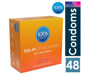 48 Exs Endurance Delay Condoms Box | Long Lasting Lovemaking Climax Performance