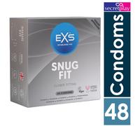 48 Exs Snug Fit Condoms Box | Smaller Size Tighter Trim Close Fit | Vegan