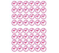 48 Flamingo's Edible Wafer Paper Mini Cupcake Toppers, Cake Pops, Cookies
