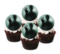 48 Ghosts #2 Spooky Halloween Edible Wafer Paper Mini Cupcake Toppers, Cake Pops, Cookies