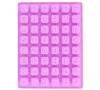 48 Grid Letter Silicone Mold, Silicone Alphabet Letter Number Math Sign Chocolate Candy Ice Cube Tray Mold