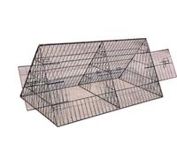 48" GUINEA / RABBIT TRIANGLE PLAYPEN RUN PEN PLAY ENCLOSURE BLACK METAL HUTCH