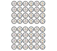 48 Happy Hanukkah Edible Wafer Paper Mini Cupcake Toppers, Cake Pops, Cookies